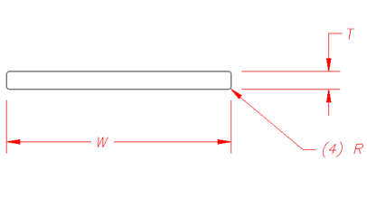 Flat Bar cross-section diagram