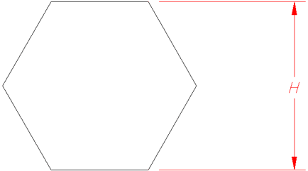 Hex Bar cross-section diagram